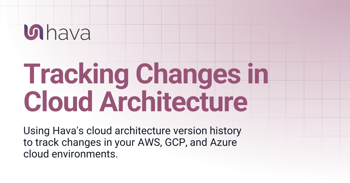 Tracking Changes in Cloud Architecture | Documentation